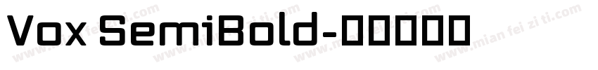 Vox SemiBold字体转换